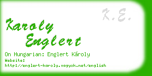 karoly englert business card