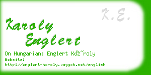 karoly englert business card